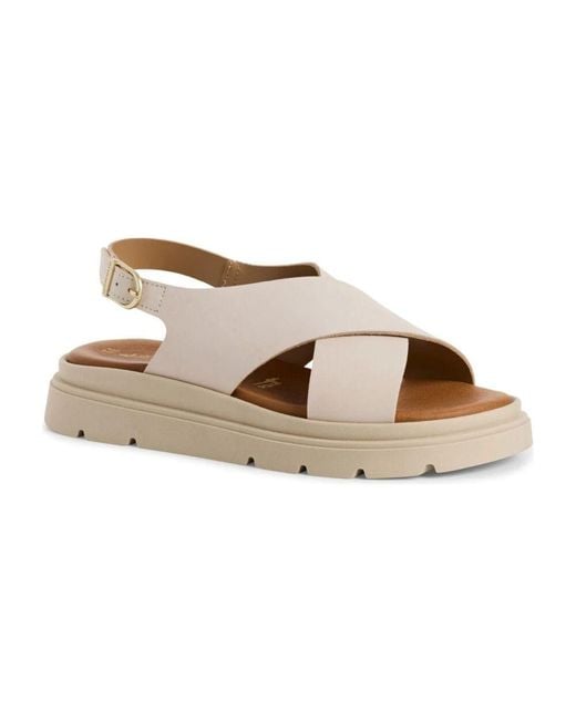 Tamaris Brown Flat Sandals