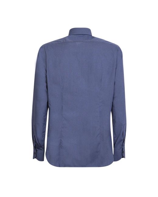Dell'Oglio Blue Casual Shirts for men