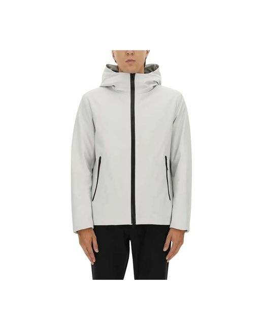 Woolrich Jassen ,Wit ,Soft Shell Pacific Jacket in het Gray voor heren