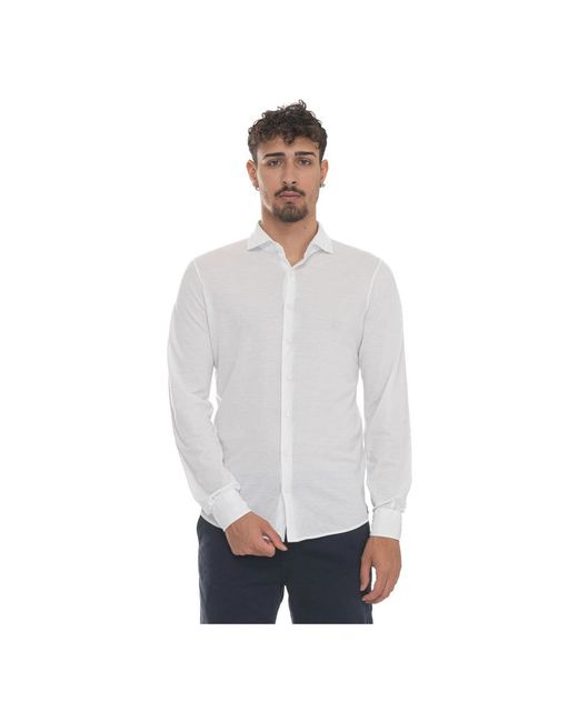 Gran Sasso White Formal Shirts for men