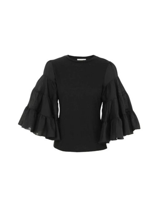 Zimmermann Illumination Linen Top in het Black