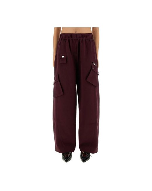 Ganni Purple Wide Trousers