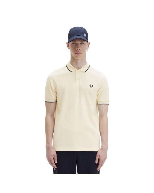 Fred Perry Twin tipped shirt - regular fit in Natural für Herren
