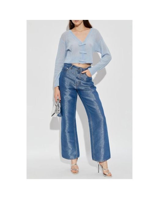 LoveShackFancy Blue Luisella Cardigan