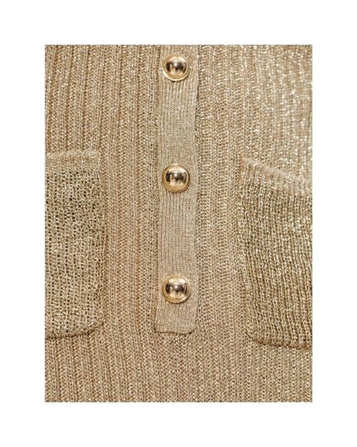 Self-Portrait Knitted Dresses in het Natural