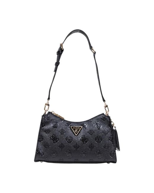 Guess Black Gepolsterte Schultertasche Mit Top-Reißverschluss