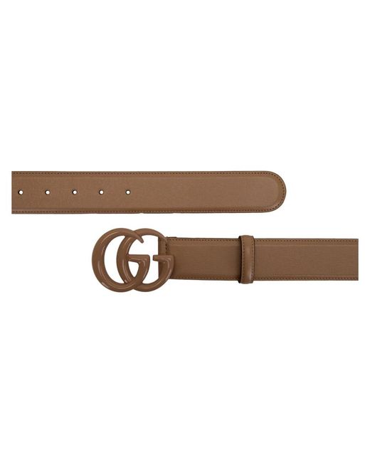 Gucci Brown Glattleder Gürtel