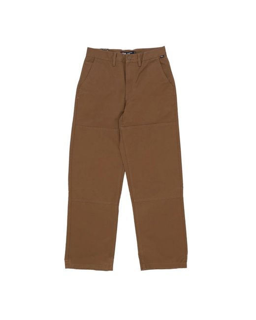 Vans High Waist Chino Loose Lange Hose in Brown für Herren