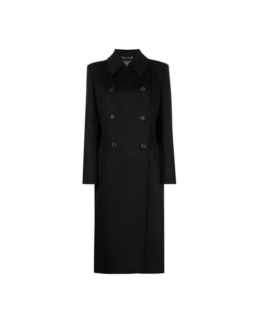 Alberta Ferretti Double-Breasted Coat in het Black