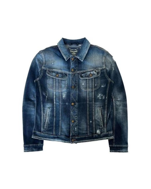 Jack & Jones Jassen ,Blauw ,Denim Cotton Denim Jacket in het Blue voor heren
