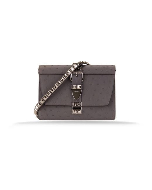 Prada Gray Cross Body Bags