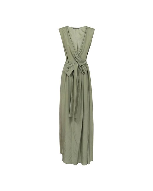 Alberta Ferretti Green Wrap Dresses