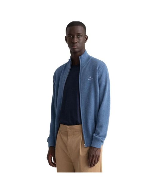 Gant Blue Zip-Throughs for men