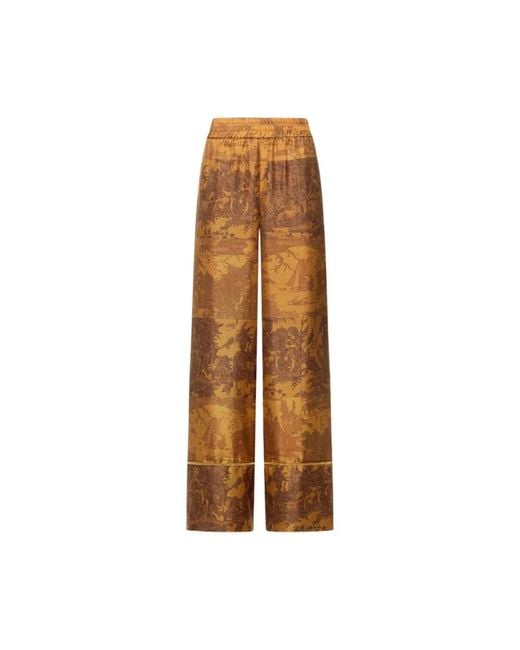 Pierre Louis Mascia Brown Wide Trousers