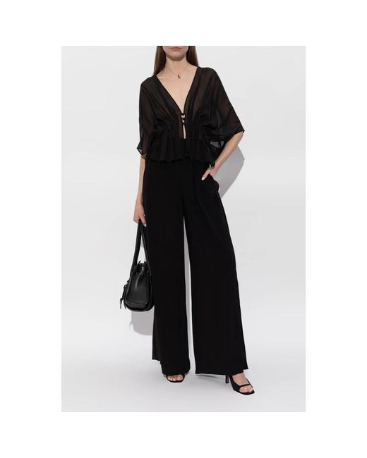 Max Mara Mxmzero Split Broeken in het Black