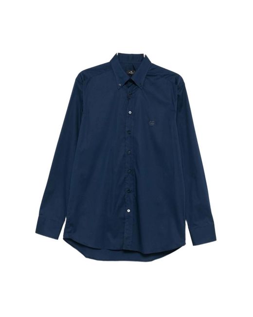Etro Overhemden ,Blauw ,Katoen Blauw Overhemd Voor Mannen in het Blue voor heren