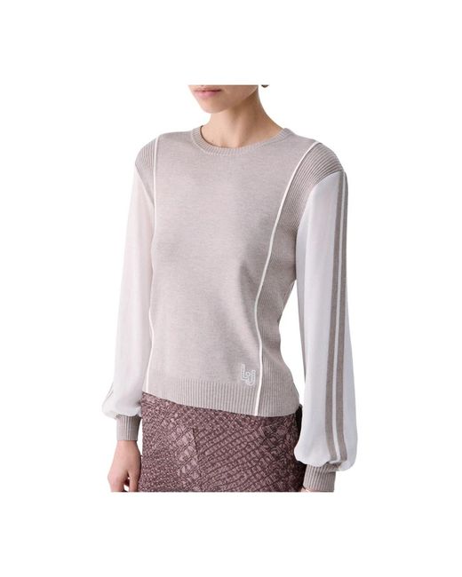 Liu Jo Purple Round-Neck Knitwear