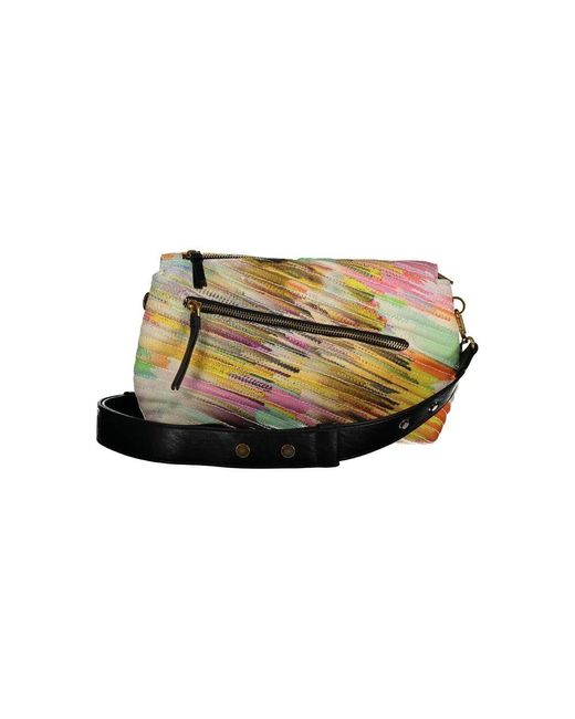 Borsa a tracolla in poliestere giallo con cinghia regolabile di Desigual in Multicolor