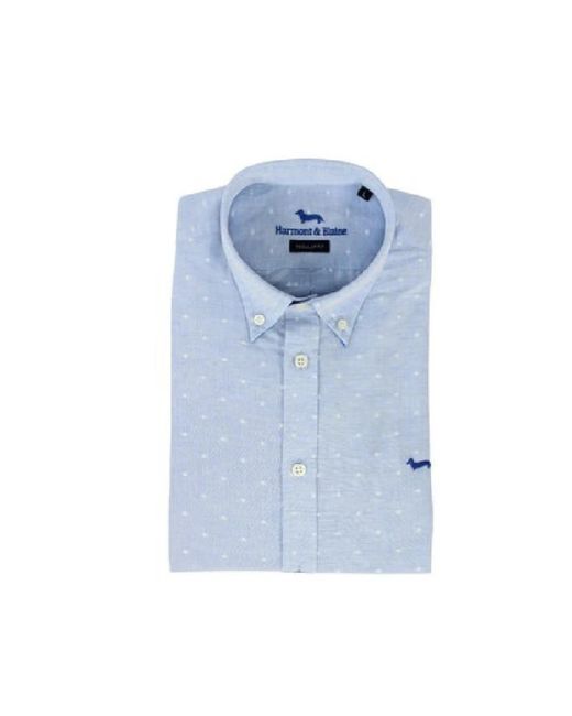 Harmont & Blaine Blue Casual Shirts