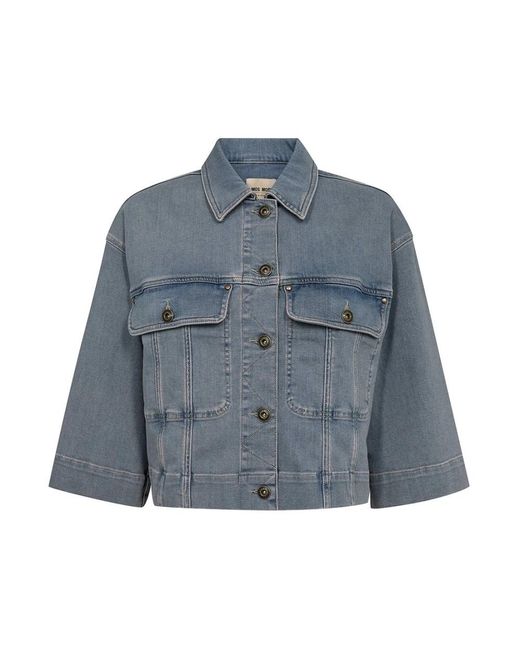 Mos Mosh Jassen ,Blauw ,Katoen Ice Rivet Jacket in het Blue