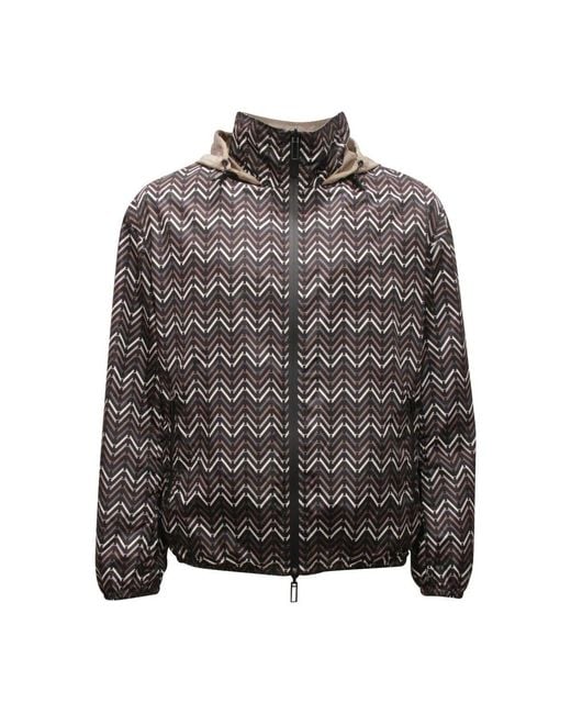 Armani Wendbare Jacke Mit Abnehmbarer Kapuze in Gray für Herren