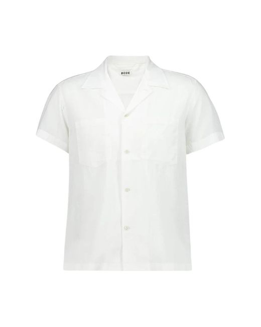 Bode Short Sleeve Shirts in het White voor heren