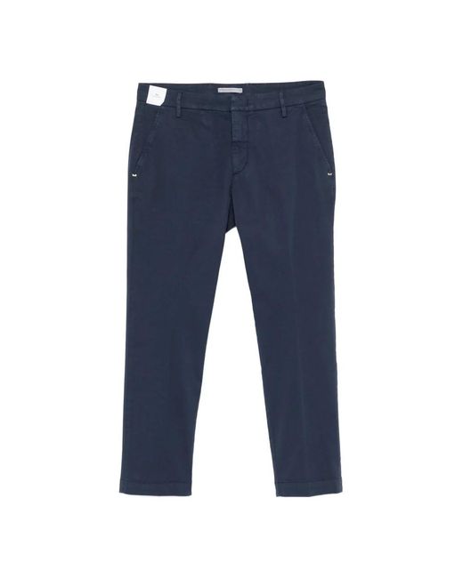 Entre Amis Blue Cropped Trousers for men