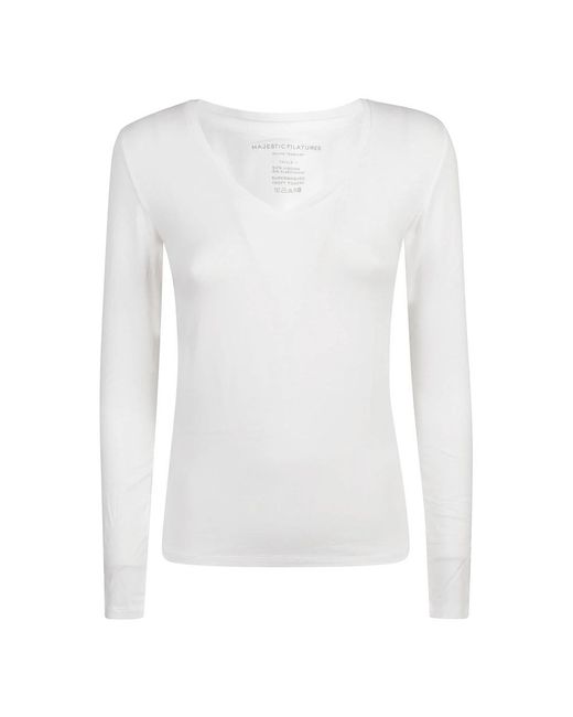 Majestic Filatures T-shirts in het White