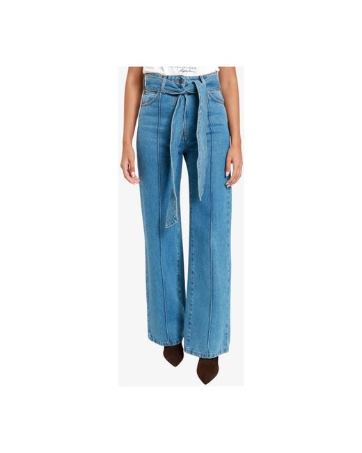 Wide Jeans MSGM de color Blue