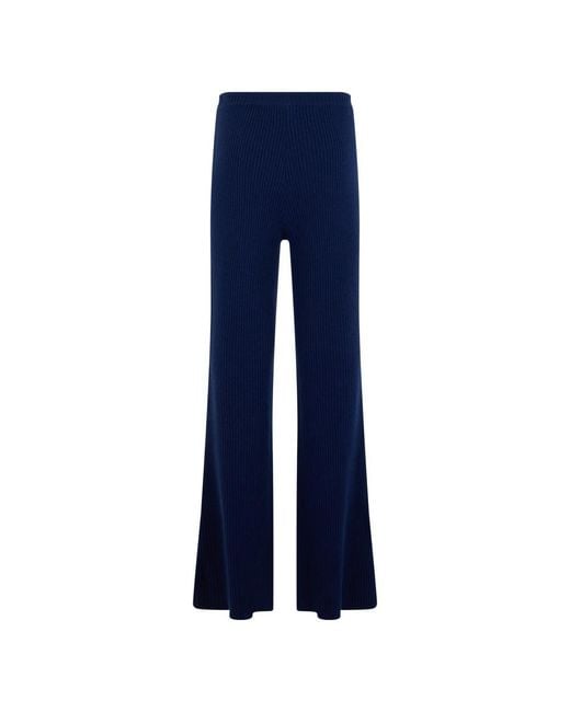 Alberta Ferretti Blue Wide Trousers