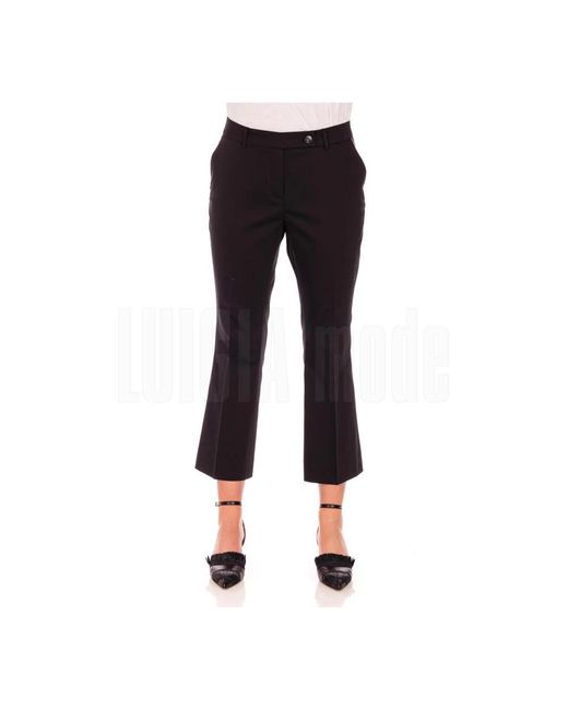 Via Masini 80 Black Slim-Fit Trousers