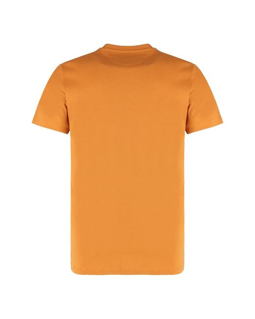 Moorer Tops ,Oranje ,Katoen Katoenen T-Shirt Met Voorzak in het Orange voor heren