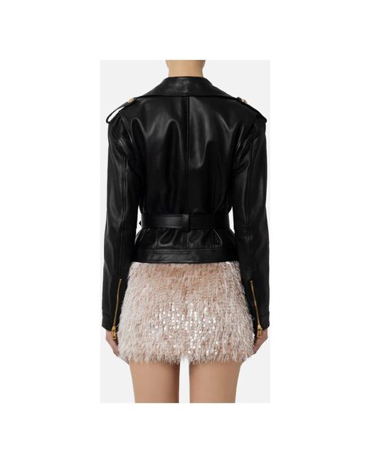 Jackets > leather jackets Elisabetta Franchi en coloris Black