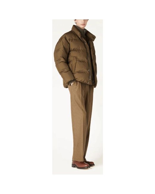 Loro Piana Jassen ,Bruin ,Kasjmier Lucio Puffer Jacket in het Green voor heren