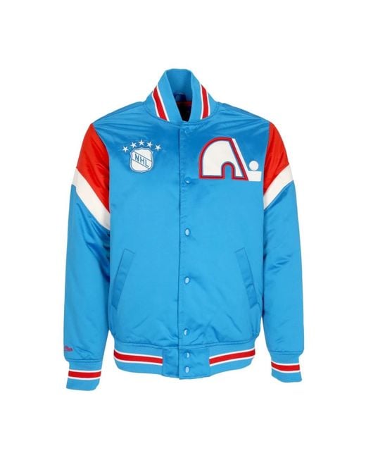 Mitchell & Ness Jassen ,Blauw ,Polyester Nhl Heavyweight Bomberjack Quenor in het Blue voor heren