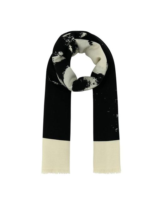 McQueen Black Silk Scarves