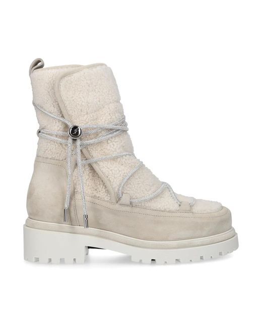 Rene Caovilla Natural Winter Boots