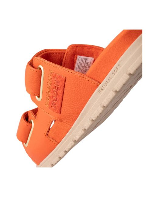 Woden Orange Lisa leather sandalen