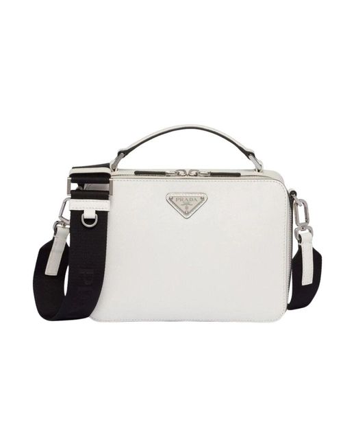 Prada Luxuriöse Leder-Tote-Tasche in Black für Herren