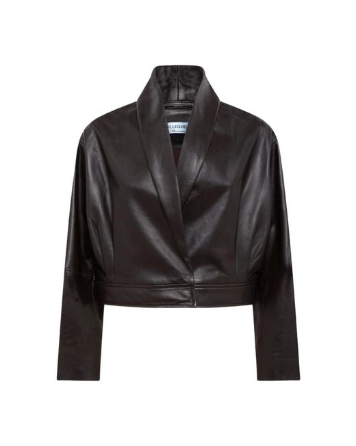 Blugirl Blumarine Black Leather Jackets