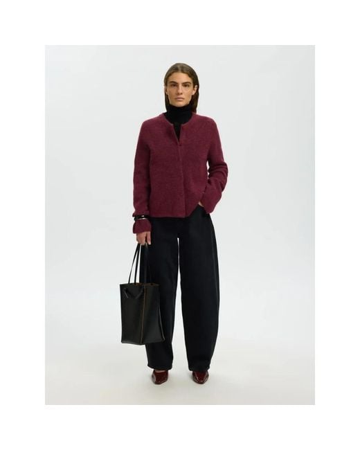 SELECTED Cardigans in het Purple