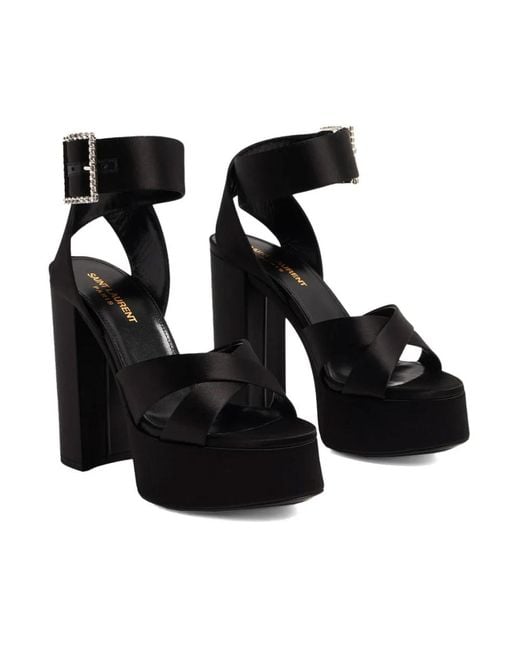 Saint Laurent Black High Heel Sandals
