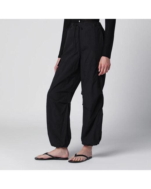DUNST Black Straight Trousers