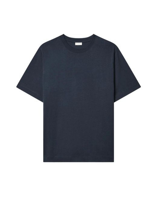 T-shirt girocollo blu navy di Dries Van Noten in Blue da Uomo
