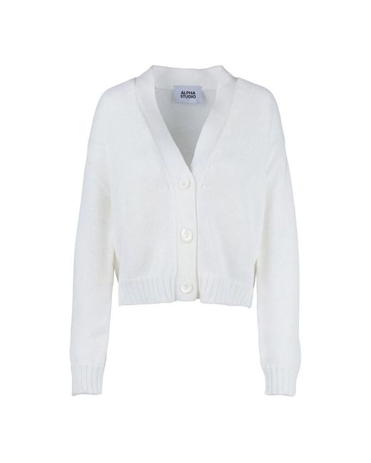 Alpha Studio White Cardigans