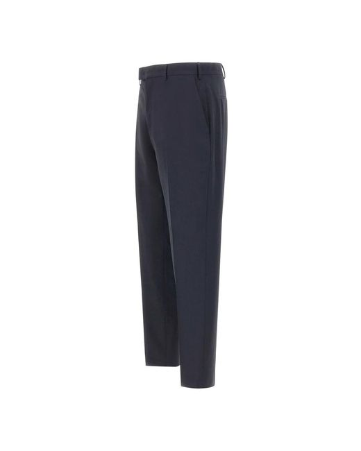 PT Torino Blue Straight Trousers for men
