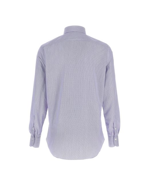 Finamore 1925 Blue Casual Shirts for men