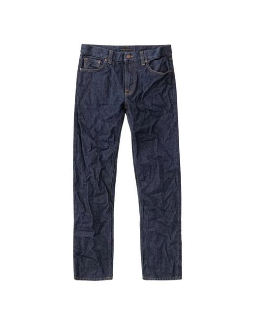 Nudie Jeans Blue Gritty Jackson Soaked Neps L32 for men