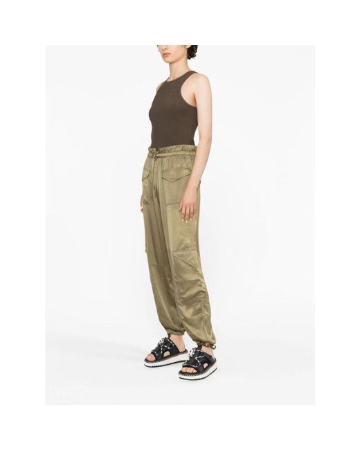 Ganni Green Tapered Trousers