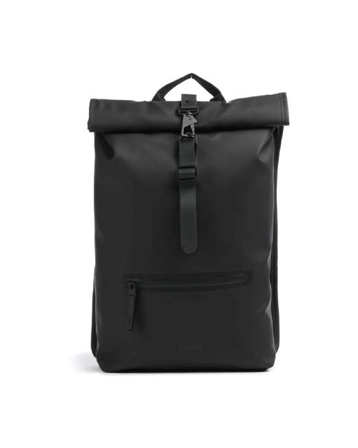 Rains Black Backpacks